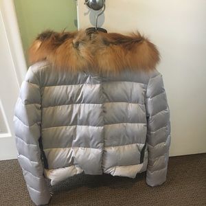 NWT Stella & Julia Fox Fur Down Jacket $998 SAKS